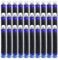 30 Stück Standard-Internationale Tintenpatronen für Füllfederhalter, Einweg- und generische Tintennachfüllpatronen mit einem Bohrungsdurchmesser von 3,4 mm, blau