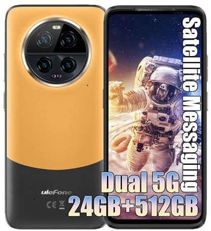 Ulefone Armor 23 Ultra 5G Outdoor Handy ohne Vertrag, MTK 8020 24GB+512GB Outdoor Smartphone Android 13, 64MP Nachtsichtkamera, 6.78FHD+, 5280mAh 120W, IP68 Handy, Dual 4G LTE, Unterstützung Satellit