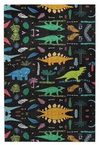 Dinosaurier-Palmblatt-Druck, Premium-Holz-Puzzle, 1000 Teile, Kunststoffbox-Verpackung