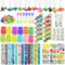 TAIXING 94 Stück Mitgebsel Kindergeburtstag Set, Party Kindergeburtstag Gastgeschenke Mitgebsel Set, Gastgeschenk Kindergeburtstag mit Schlüsselanhänger, Flummi, Klebehand für Mädchen Junge