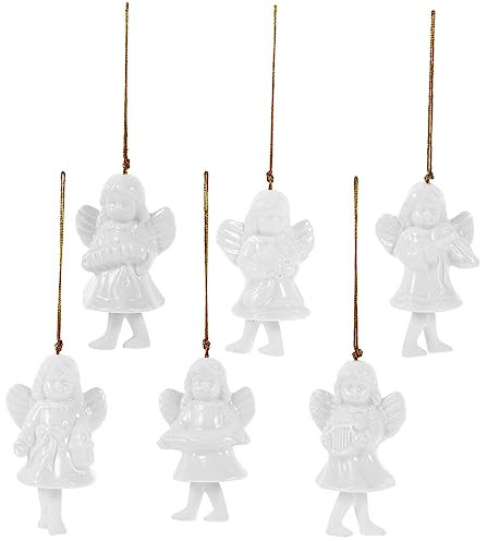 RORPOIR 6 Stücke Engel Statue Behänge Für Weihnachten Baum Dekorationen Festliche Weihnachten Hängende Ornamente