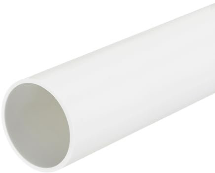 QUARKZMAN PVC Rohr, Durchmesser 36mm Länge 0.33m Rund Kunststoffrohr für Garten, Aquarium, Wasserleitung, Kabelkanal, lüftungsrohr (Weiß)