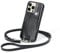 LUCKYCOIN Wallet Phone Case for iPhone 14 Pro Max with Wrist Strap/Card Holder,Fashion Travel Crossbody Case for Women,Genuine Leather Purse Cover for Girl,Pouch Case with Adjustable Neck Cord-Black