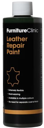 Furniture Clinic Leather Repair Paint & Dye | Self Seal Colourant for Quick and Easy Leather Repair | Suitable for Sofas, Car Seat, Shoes, Handbag, and More - Pine Green,