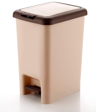 DIVCHI Kitchen Trash Can with Pedal - 7L Wastebasket for Home, Office, Bathroom, and Bedroom - Garbage Bin with Lid and Liner (18.5L x 24.5W x 30H cm)