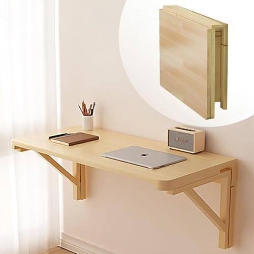 Escritorio De Ordenador De Madera Mesa Plegable De Pared Cocina, Mesa Plegable Flotante, Mesa De Pared Para Espacios Pequeños Mesa Plegable Para Casa Oficina Cocina Comedor(50*30cm/19.7*11.8in)
