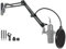 Upgrade Mic Wall Mount,Microphone Boom Arm Wall Stand Holder for Logitech Blue Yeti,Razer,HyperX,Shure,Rode Mic Broadcasting, Voice-Over Sound,Streaming and Recording-booth