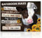 Divertido mural de baño de vacas lecheras estampado de girasol de vacas lecheras, cartel de la pared de la regla del baño, decoración de la Sala de estar del dormitorio del baño 12x16 sin marco