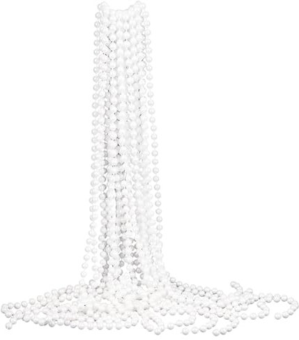 12 Stück Kunstperlen-Halsketten, Modeschmuck, Kunstperlen-Halsketten, Lange Perlenketten-Dekorationen, Teeparty-Dekoration, Lange Perlenketten-Accessoires Für Hochzeit, Party, Passende Kostüme