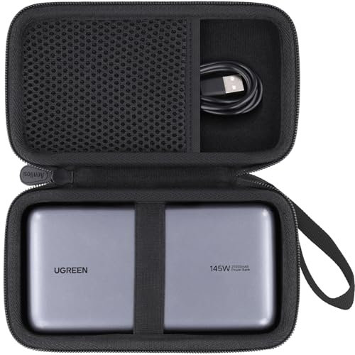 Aenllosi Housse pour Ugreen Nexode 145W Batterie Externe 25000mAh 90597A Power Bank,Non Compris Ugreen Nexode Power Bank,Noir(Étui Uniquement) (Ugreen Nexode 145W 25000mAh)
