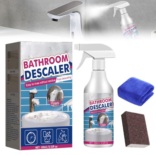 Stubborn Stains Cleaner, 2025 New Shower Cleaner, Multipurpose Bathroom Foam Cleaner, Bathroom Descaler Spray for Bathroom Toilet Bath Shower Glass Sink Cleane (1)