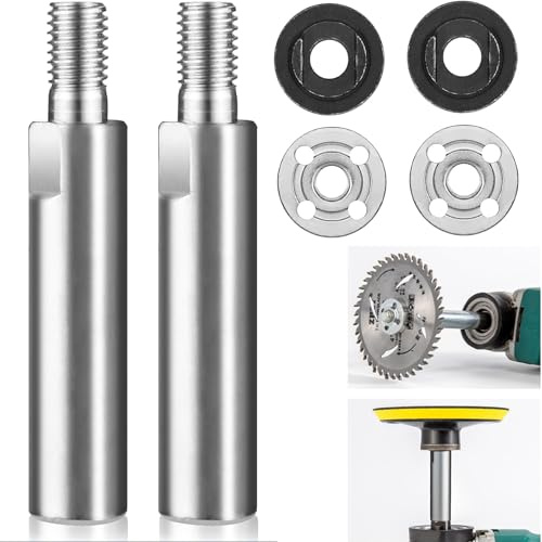 Moonlik Angle Grinder Extension Rods, M10 Thread Adapter Lever with Pressure Plates Nut, 6PCS Set for 100 Type Angle Grinder/Polisher