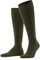 FALKE Herren Airport M Kh Wolle Baumwolle lang einfarbig Kniestrümpfe, Grün Grass 7431, 43-44