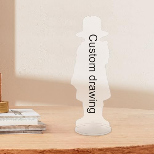 Changtai Personalisierte Figure Acrylic Standing - Schutzengel Figur zum Selbst Gestalten, Benutzerdefinierte Figure Standee, Personalisierte Geschenke für Frauen Männer, Schreibtisch Deko