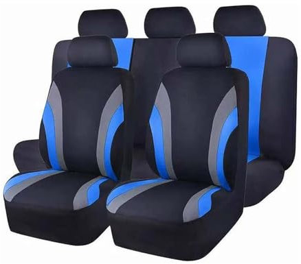 MeKnMoney Auto Sitzbezug Für Dacia Dokker/Duster Van/Logan MCV Fiskal Stepway/Nova/Supernova/Sandero, Auto Sitzschutz Sitzbezug Wasserdichtes Set Auto Innenraum Zubehör, E/Blue