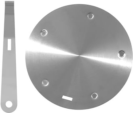 Qivine 2 in 1 Piastra Induzione, 24cm Acciai Inossidabili Adattatore Piano Induzione con Manico e Foro, Antiscottatura Adattatore Pentole per Piani di Cottura Induzione, Ceramica e Gas