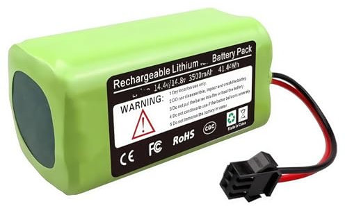 qmcfns Batterie De Rechange for Aspirateur Robot K2 Compatible avec Lefant M201 M210 M210b M301 M501A M520 14,4 V 3500 MAh Lithium