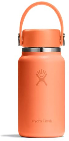 Hydro Flask Micro Bottle - Leak Proof Purse or Pocket Flask - Insulated Mini Water Bottle 6.7 Oz Nectar Orange