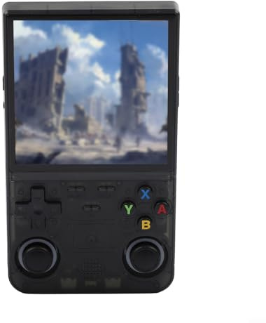 Sawhamale R36 Ultra Console de jeu portable avec 128 Go de stockage, écran HD de 4 pouces pour jeux rétro, construction ABS, design portable compact, noir (bleu)