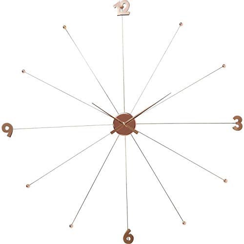 Kare Design Wall Clock, Alloy Steel, Rose Gold, 100 x 100 x 6 cm