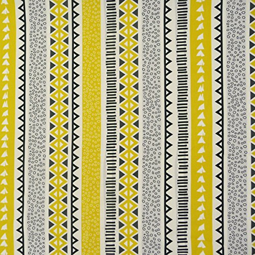 Baumwollstoff Bettwäschestoff Percale Leinwandbindung Geometrisch Streifen grau gelb weiß 1,4m Breite