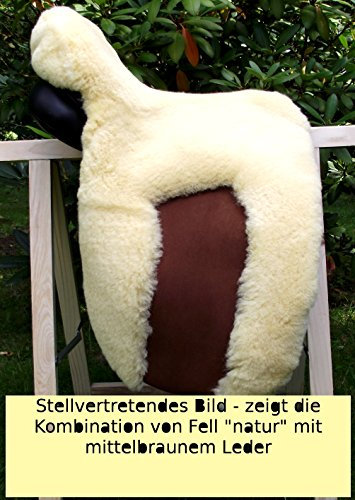 Förster-Fellnest Schöne echt Lammfell Zalea in Vollfellausführung - kompletter Lammfellbezug, Sattelbezug für Deuber & Partner Sattel Maxima - Beinfreiheit aus echtem Leder