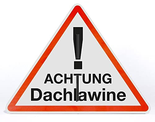 AllesKlaro® - Warnschild Aufsteller - Achtung Dachhlawine - Dreieck - freistehend aufstellbar - stabile 4mm Alu Verbundplatte (50x40cm)