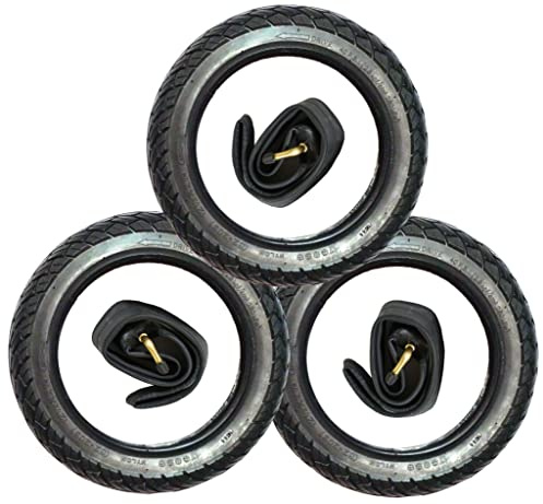 3X Reifen Pass + 3X CBK-MS® Schlauch 12 12 1/2 x 2 1/4 = 62-203 z.B. für Kinderwagen Roller Anhänger