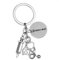Porte-clés 3 Pendentifs Thème Médical, Médecin, Infirmière Gravure Personnalisée Sur Médaille Bijou Femme Et Homme Argenté