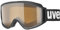uvex g.gl 3000 P - Skibrille für Damen und Herren - polarisiert - vergrößertes, beschlagfreies Sichtfeld - black matt/brown-clear - one size