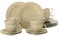 SELTMANN WEIDEN Kaffeeservice 18-teilig BTR - Beat - Form: Rund mit Rillenrelief - moderner Stil - Sandbeige - Color Glaze