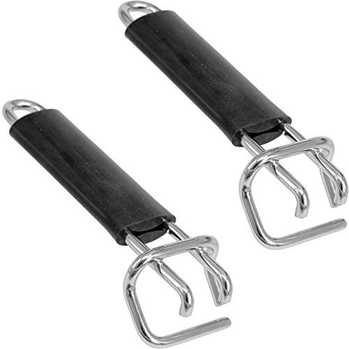 SPARES2GO Grill Pan Handle with Rubber Grip Compatible with Howdens/Lamona Oven Cooker (Pack of 2)