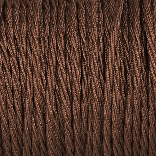 Cable de luz trenzado trenzado de color antiguo, 2 núcleos, 5 metros, trenzado, estilo vintage, para electricidad, cable de luz, decorativo flexible