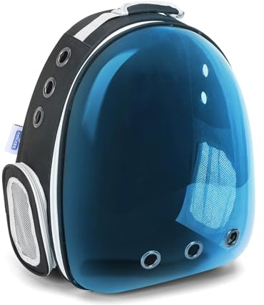 Nobleza-Mochila para Perros, Mochila Gato Transparente, Mochila Expansible Aprobada por Las Aerolíneas para Perros Pequeños, para Paseos, Senderismo o Camping