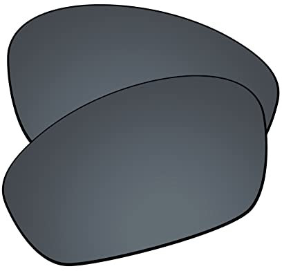 EZReplace Verres de rechange pour lunettes de soleil Oakley Straight Jacket 2007 (verres polarisés), Miroir avec revêtement en polycarbonate noir, Taille unique