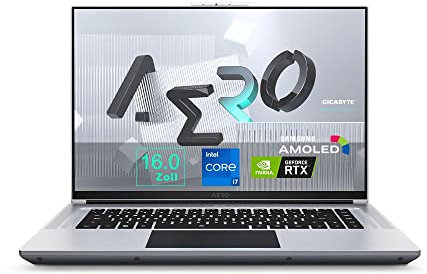 GIGABYTE AERO 16 Creator Laptop, Intel Core i7 12700H, GeForce RTX 3070 Ti, 16.0 Zoll UHD AMOLED Display (AERO 16 XE5-73DE938HP)