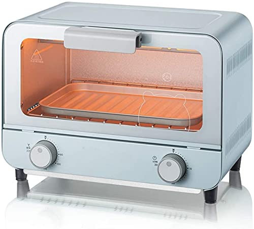 CAZARU 9L Mini Four Petit Four Électrique Dortoir Bureau Pâtes Grille-Pain Four Acier Inoxydable Mini Fours Happy Life