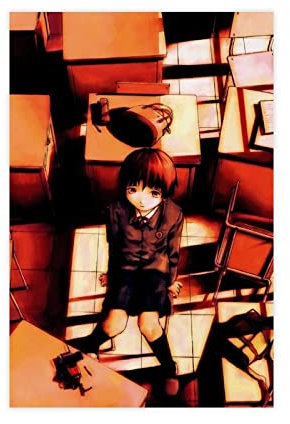 FISH DRAGATE Anime Serial Experiments Lain Poster 10 Leinwand Poster Wandkunst Dekor Druck Bild Gemälde für Wohnzimmer Schlafzimmer Dekoration Rahmen Stil 30 x 45 cm