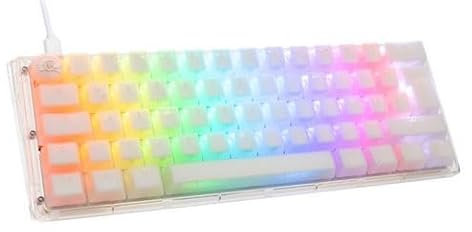 Ducky One 3 Aura White Mini Gaming Tastatur, RGB LED - MX-Red
