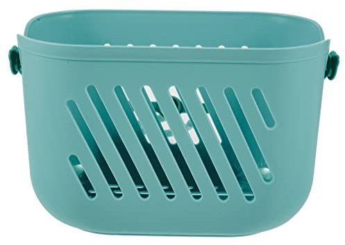 FELTECHELECTR Panier De Bain Suspendu En Plastique Bleu, Panier De Rangement Salle De Bain Portable Avec Évacuation D'eau, Léger Et Lisse, Pour Cosmétiques Et Produits De Nettoyage