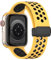 VeveXiao Bandas deportivas compatibles con Apple Watch Ultra Band 49mm 45mm 44mm 42mm, Soft Silicone Sport Women Correa con pulseras de hebilla magnética iWatch SE Serie 8/7/5/4/3/2/1, Amarillo negro