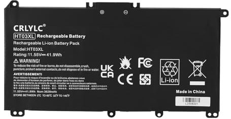 CRLYLC HT03XL L11119-855 Batteria per HP Pavilion 14-CE 14-CF 14-CK 14-cm 14-DH 14-DK 14-DF 14-MA 14Q-CS 14Q-CY 15-CS 15-DQ 15-DA/DB 15-CW 17-by 17-CA 240 245 250 255 G7 340 348 G5 L11421-2C2 Battery