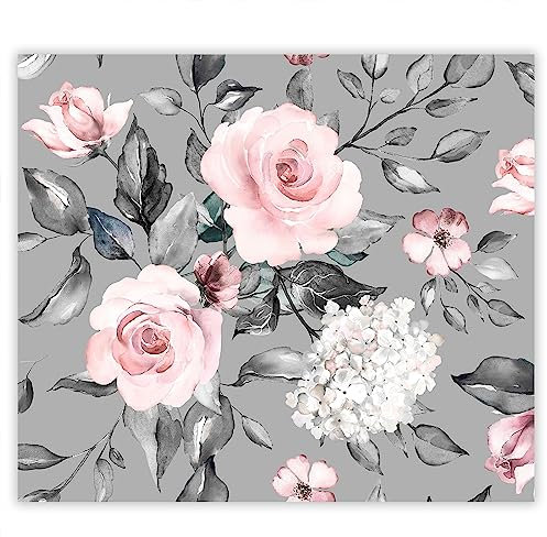 SMTDeco Herdabdeckplatte 60×52 cm – Mehr Arbeitsfläche, Spritzschutz & Schneidebrett – ESG Glas, kratzfest – für Induktion/Ceranfeld – 1-teilig, Motiv Bild Grau