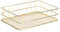 Metall Organizer Korb, Aufbewahrungskorb Grid Drahtkorb Drahtgitterkorb Make Up Organizer Aufbewahrung Multifunktionaler Drahtgitter-Desktop-Speicherorganisator für Haus und Büro (Groß, Gold)
