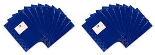 Oxford Heftumschlag A5, Bast, mit Beschriftungsetikett, blau, 10 Stück (Packung mit 2)