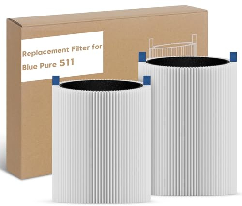 2 Pack 511 Replacement Filter Compatible with Blue Pure 511 Air Purifier, Blue Air 511 Filters for 511 Air Purifier Only, NOT for 511i Max