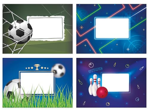 15 bunte Briefumschläge Bowling Kugel Kegeln Strike Pfeil Pin Kegelbahn neon (Kuverts DIN C6 / selbstklebend mit Abziehstreifen)