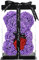 ZENZERO® - ORSO ROSA - ORSETTO ricoperto di ROSE in PE - Orsacchiotto in Confezione Regalo - Dimensioni 10 (26x17cm) - Pezzi: 1 - disponibili vari COLORI - Colore: (VIOLA CUORE ROSSO)