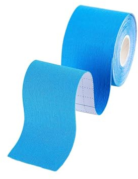 ORRY Kinesiologisches Tape - Gelenkunterstützung & Muskelschmerzen - Latexfrei, Wasserbeständig, Elastische Baumwolle - Ungeschnittene Rolle (Blau)