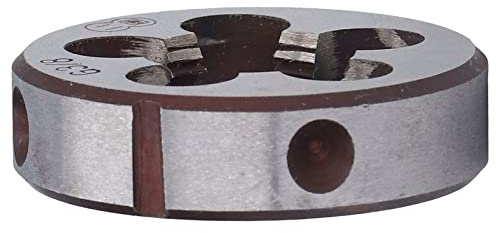 Filiera G3/8, Filiera Tonda per Riparazione Filettatura G3/8, Utensile per Filettare Tubi Cilindrici in Acciaio Legato, Filiera per Tubi Cilindrici con 5 Fori per Trucioli,